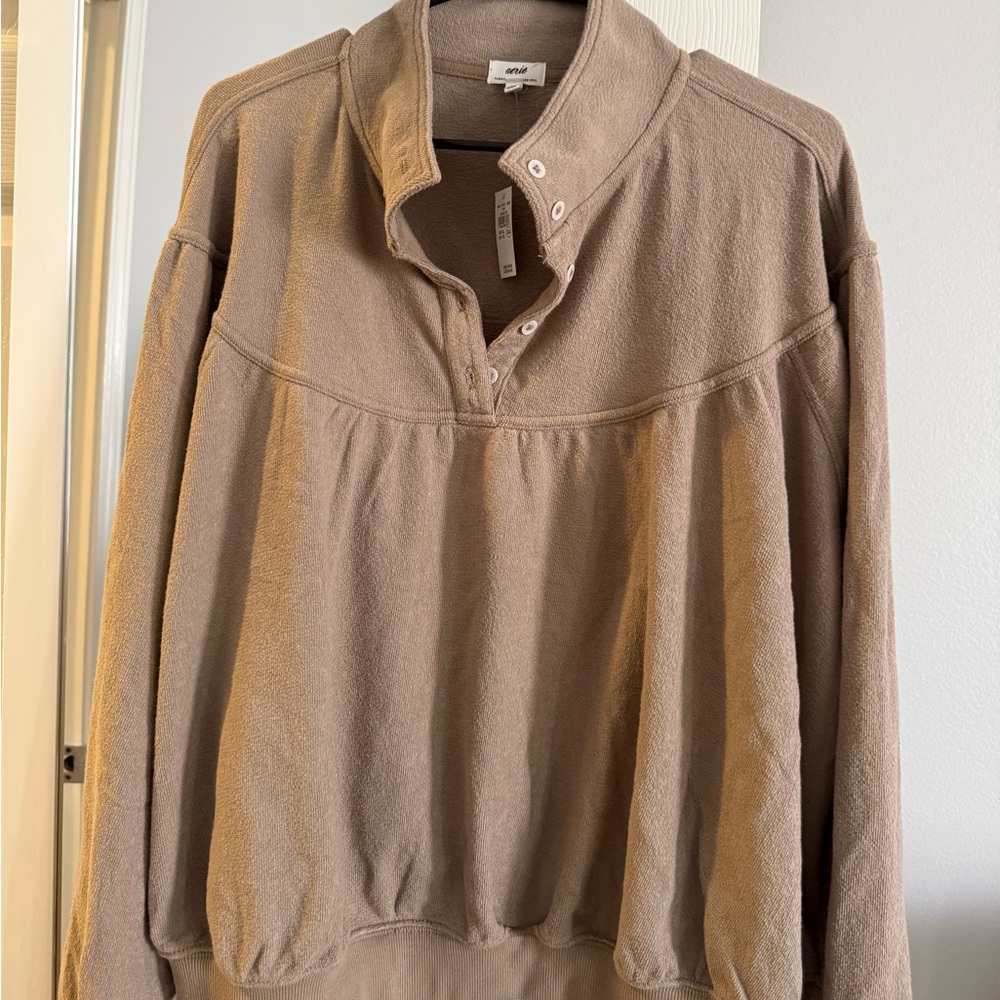 American Eagle Outfitters Tan Sweatshirt